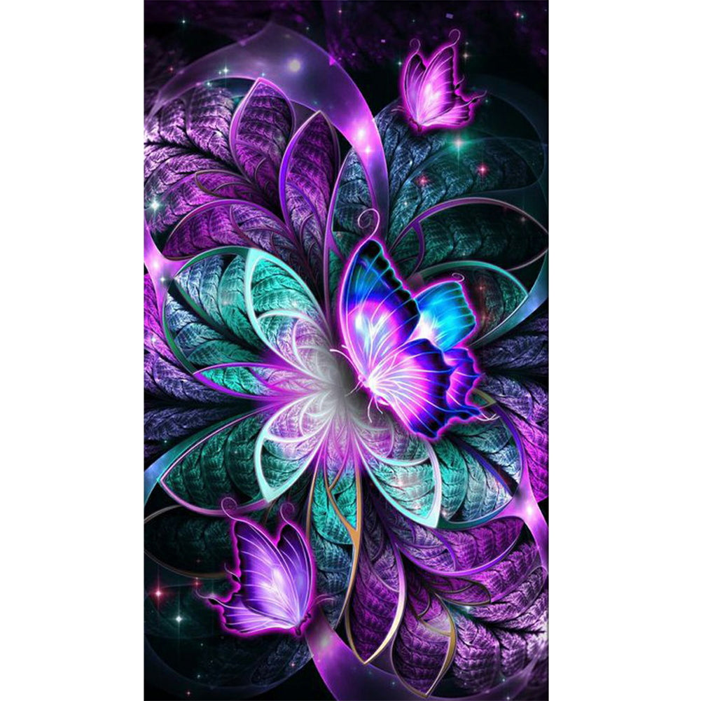 Aurora Butterfly 40*70CM (canvas) Full Square Drill Diamond Painting