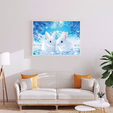 Load image into Gallery viewer, Two Little White Rabbits 40*30CM (canvas) Full Square Drill Diamond Painting
