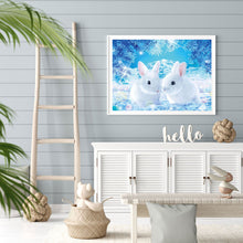 Load image into Gallery viewer, Two Little White Rabbits 40*30CM (canvas) Full Square Drill Diamond Painting
