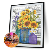 Load image into Gallery viewer, Sunflower Vase 30*40CM (canvas) Full Round Drill Diamond Painting
