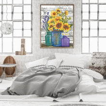 Load image into Gallery viewer, Sunflower Vase 30*40CM (canvas) Full Round Drill Diamond Painting
