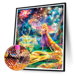 Long Hair Princess 30*40CM (canvas) Full Round Drill Diamond Painting