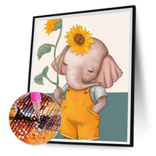 Load image into Gallery viewer, Sunflower Cartoon Elephant 30*40CM (canvas) Full Round Drill Diamond Painting
