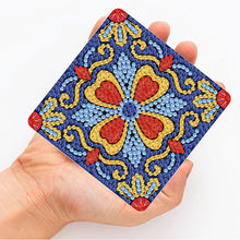 Load image into Gallery viewer, 6pcs/set Mandala Square Coaster Acrylic Water Cup Pad 5D DIY for Room Decoration
