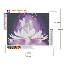 Load image into Gallery viewer, Butterfly White Lotus 50*40CM (canvas) Full Square Drill Diamond Painting
