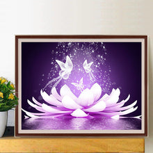 Load image into Gallery viewer, Butterfly White Lotus 50*40CM (canvas) Full Square Drill Diamond Painting
