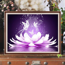 Load image into Gallery viewer, Butterfly White Lotus 50*40CM (canvas) Full Square Drill Diamond Painting
