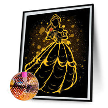 Load image into Gallery viewer, Princess Belle Silhouette 30*40CM (canvas) Full Round Drill Diamond Painting
