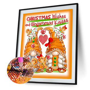 Christmas Gingerbread Man Goblin 30*40CM (canvas) Full Round Drill Diamond Painting