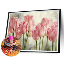 Load image into Gallery viewer, Pink Tulips 60*50CM (canvas) Full Round Drill Diamond Painting
