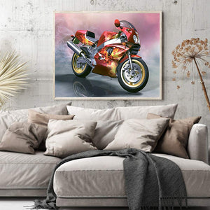 Motorcycle 50*40CM (canvas) Full Round Drill Diamond Painting