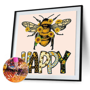 Bee 30*30CM (canvas) Partial Special-Shaped Drill Diamond Painting