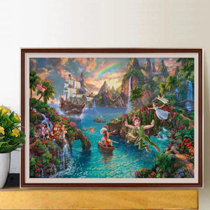 Disney Dreams Peter Pan'S Neverland 50*30CM (canvas) Full Round Drill Diamond Painting