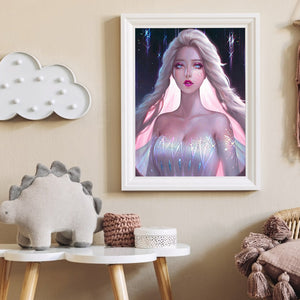 Princess Elsa 30*40CM (canvas) Full Round Drill Diamond Painting