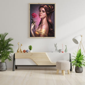 Princess Belle 30*40CM (canvas) Full Round Drill Diamond Painting