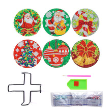 Load image into Gallery viewer, Christmas Coaster 5D DIY 6pcs/set Cup Cushion Acrylic Wooden for Room Decoration
