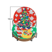 Load image into Gallery viewer, Christmas Coaster 5D DIY 6pcs/set Cup Cushion Acrylic Wooden for Room Decoration
