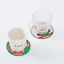 Load image into Gallery viewer, Christmas Coaster 5D DIY 6pcs/set Cup Cushion Acrylic Wooden for Room Decoration
