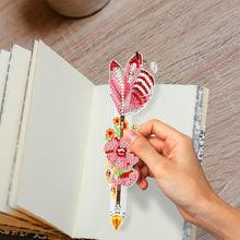 Load image into Gallery viewer, 6pcs Crystal Pendant Bookmark Student Gifts 5D DIY Feather Shape for Adults Kids
