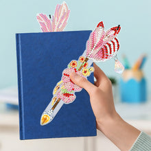 Load image into Gallery viewer, 6pcs Crystal Pendant Bookmark Student Gifts 5D DIY Feather Shape for Adults Kids
