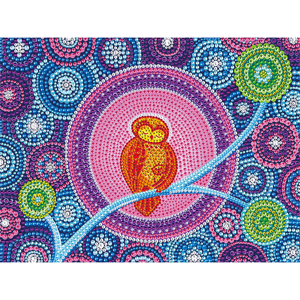Owl 40*30CM (canvas) Full Partial Crystal Drill Diamond Painting