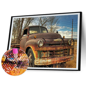 Jeep 50*40CM (canvas) Full Round Drill Diamond Painting