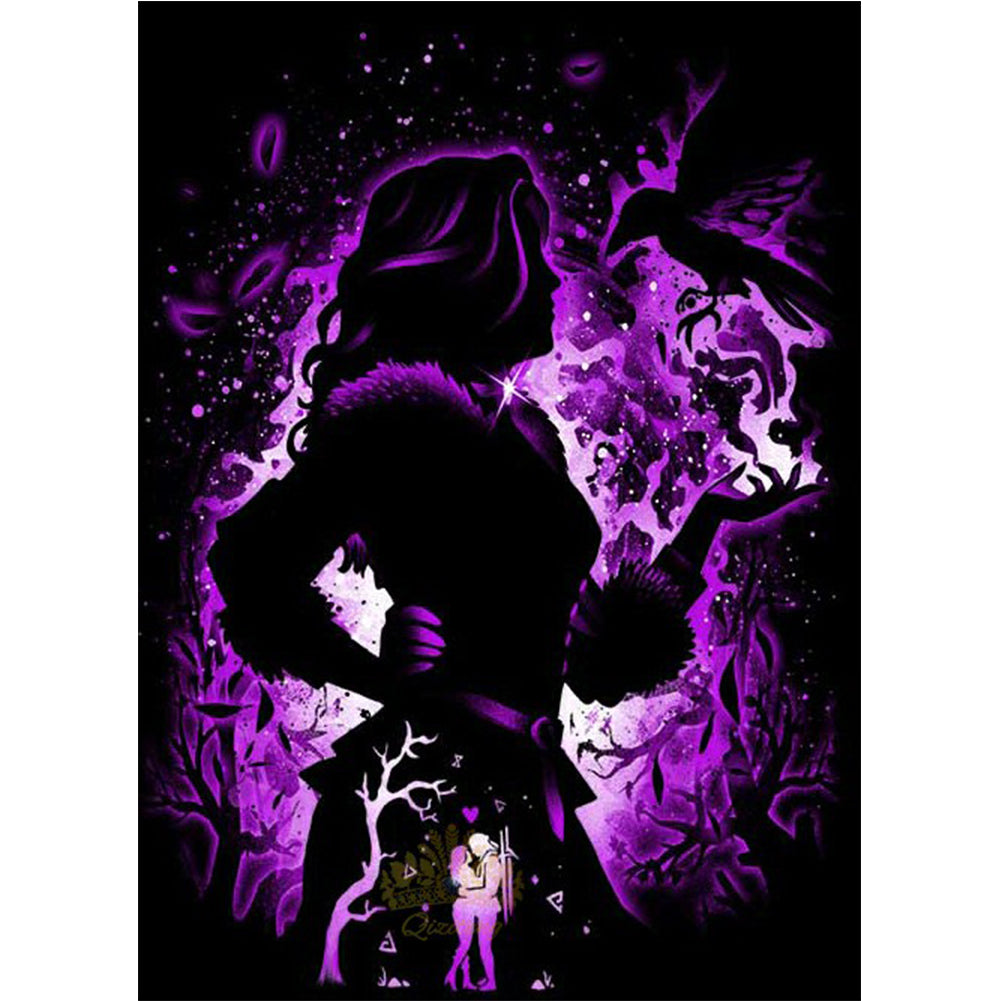 Witch Princess Silhouette 40*50CM (canvas) Full Round Drill Diamond Painting