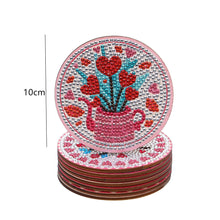 Load image into Gallery viewer, 8pcs DIY Coaster Diamond Painting Cup Cushion with Rack Home Decor (AA1126)
