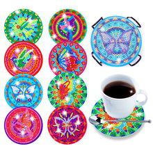 Load image into Gallery viewer, 8pcs DIY Coaster Diamond Painting Cup Cushion with Rack Home Decor (AA1130)
