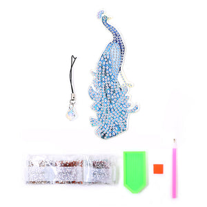 5D Diamonds Painting Bookmarks DIY Peacock Book Ornament for Adult Kid (SQ13-1)