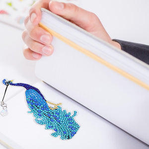 5D Diamonds Painting Bookmarks DIY Peacock Book Ornament for Adult Kid (SQ13-1)