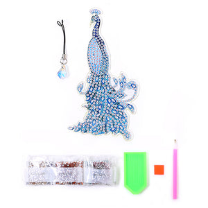 5D Diamonds Painting Bookmarks DIY Peacock Book Ornament for Adult Kid (SQ13-2)