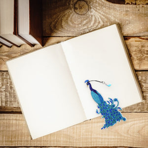 5D Diamonds Painting Bookmarks DIY Peacock Book Ornament for Adult Kid (SQ13-2)