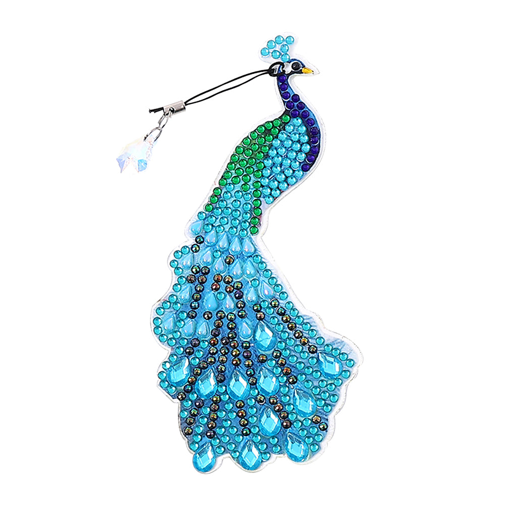 5D Diamonds Painting Bookmarks DIY Peacock Book Ornament for Adult Kid (SQ13-3)
