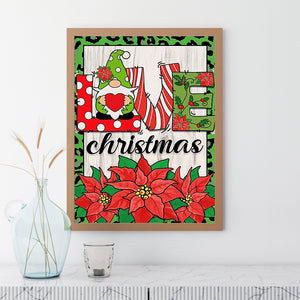 Christmas Poinsettia Goblins 30*40CM (canvas) Full Round Drill Diamond Painting