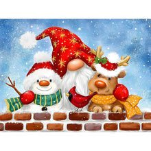 Load image into Gallery viewer, Christmas Snowman Fawn Goblin Festival 40*30CM (canvas) Full Round Drill Diamond Painting
