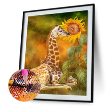 Load image into Gallery viewer, Sunflower Giraffe 30*40CM (canvas) Full Round Drill Diamond Painting
