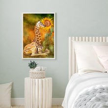 Load image into Gallery viewer, Sunflower Giraffe 30*40CM (canvas) Full Round Drill Diamond Painting
