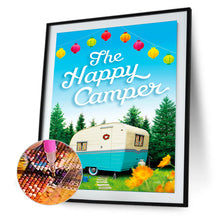 Load image into Gallery viewer, Happy Camping Bus 30*40CM (canvas) Full Round Drill Diamond Painting
