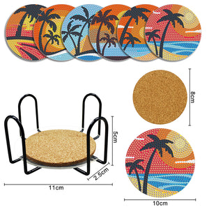 6pcs Coasters Home Decor DIY Modern Coasters Acrylic Perfect Gift (BD212)