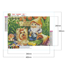 Load image into Gallery viewer, Little Goblin And Yorkshire Terrier In The Garden 40*30CM (canvas) Full Square Drill Diamond Painting
