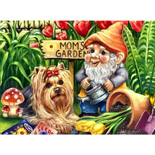 Load image into Gallery viewer, Little Goblin And Yorkshire Terrier In The Garden 40*30CM (canvas) Full Square Drill Diamond Painting
