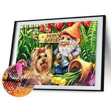 Load image into Gallery viewer, Little Goblin And Yorkshire Terrier In The Garden 40*30CM (canvas) Full Square Drill Diamond Painting
