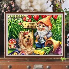 Load image into Gallery viewer, Little Goblin And Yorkshire Terrier In The Garden 40*30CM (canvas) Full Square Drill Diamond Painting
