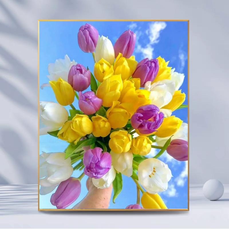 Tulip 30*40CM (canvas) Full Round Drill Diamond Painting