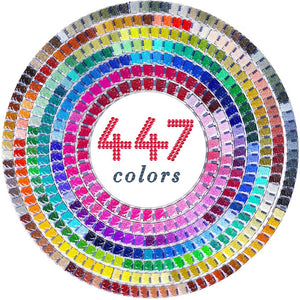 447 DMC Colors Square Diamond Painting Beads Art Crafts for Missing Drills