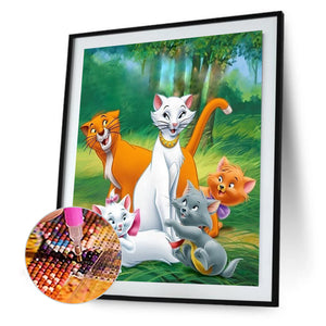 Cat Adventures 40*50CM (canvas) Full Round Drill Diamond Painting