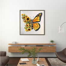 Load image into Gallery viewer, Sunflower Butterfly 30*30CM (canvas) Full Square Drill Diamond Painting
