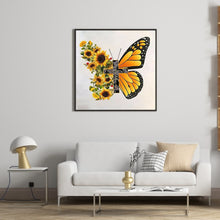 Load image into Gallery viewer, Sunflower Butterfly 30*30CM (canvas) Full Square Drill Diamond Painting
