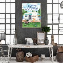 Load image into Gallery viewer, Happy Camping Bus 50*60CM (canvas) Full Square Drill Diamond Painting
